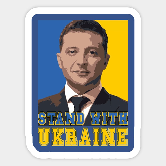 Stand With Ukraine Sticker by The Christian Left